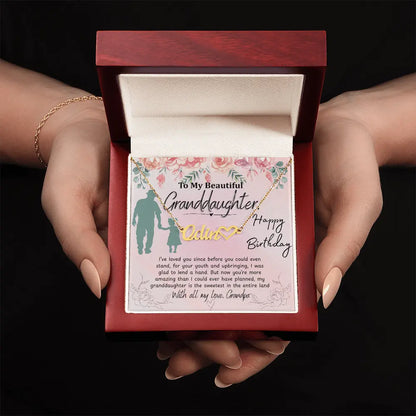 To My Granddaughter - Heart Name Necklace - Faie Jewels