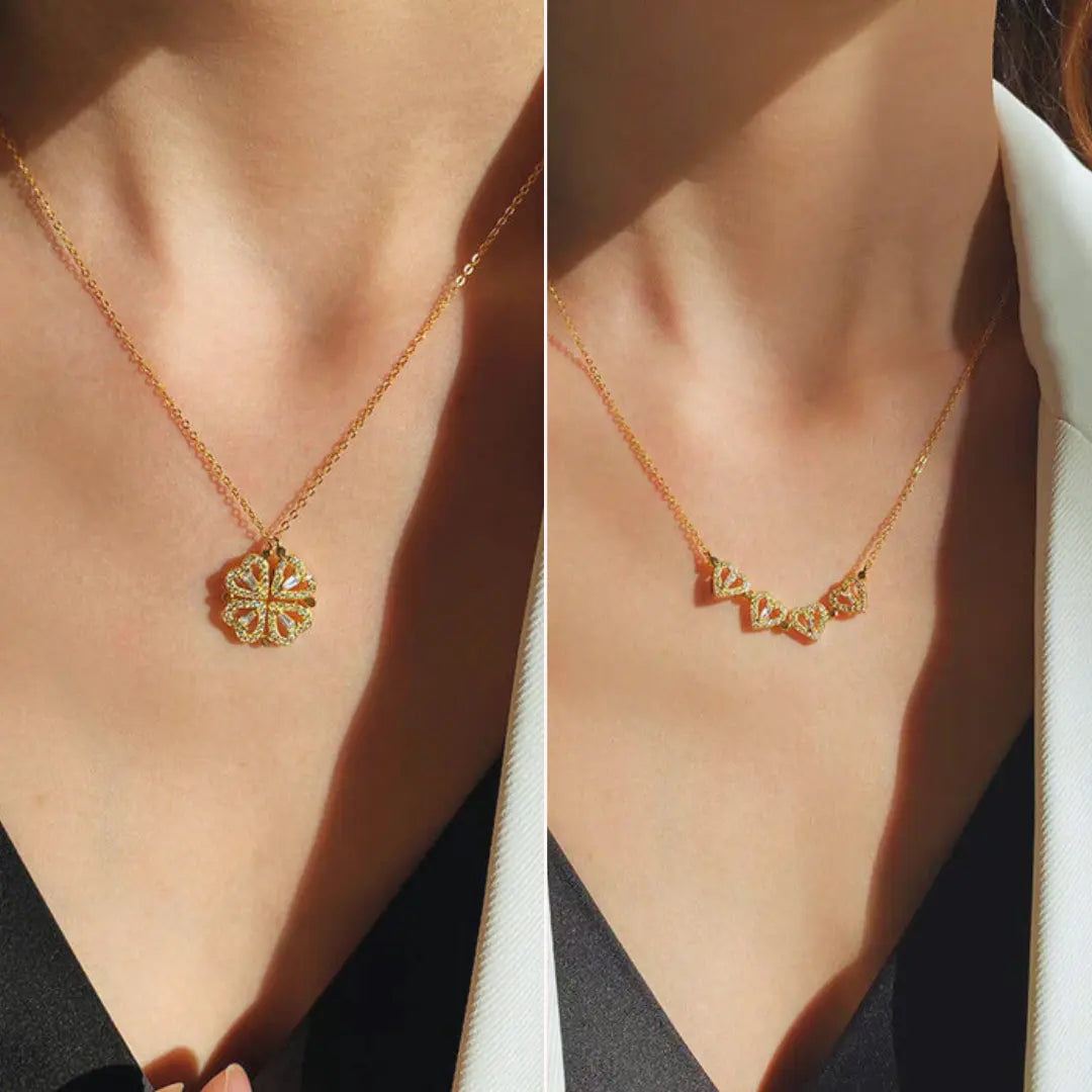 Clover-Hearts Necklace - Faie Jewels