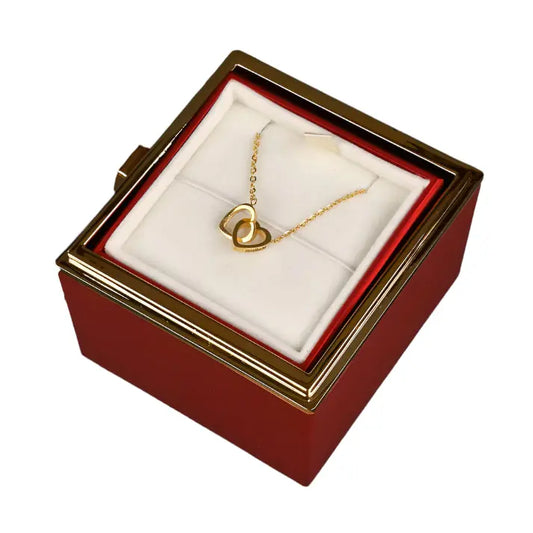Eternal Rose Box W/ Engraved Necklace - Faie Jewels